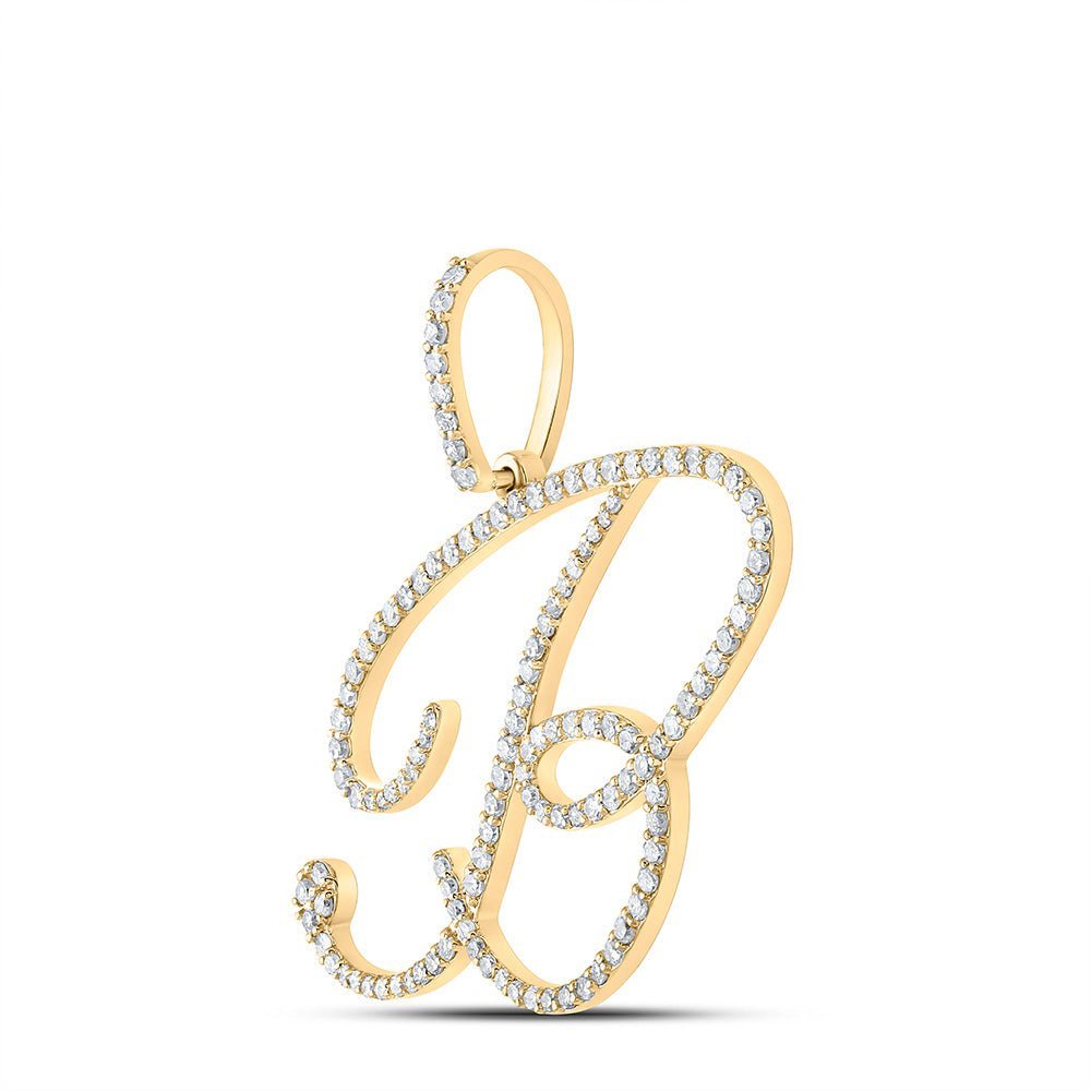 10kt Yellow Gold Personalized Diamond Initial Pendant - Elegant and Timeless - Splendid Jewellery