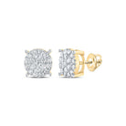 10kt Yellow Gold Radiant Diamond Cluster Earrings - Splendid Jewellery
