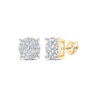 10kt Yellow Gold Radiant Diamond Cluster Earrings - Splendid Jewellery