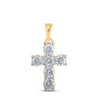 10kt Yellow Gold Radiant Diamond Cross Pendant: A Timeless Symbol of Faith and Elegance - Splendid Jewellery