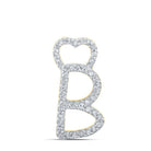 10kt Yellow Gold Round Diamond Initial Pendant - A Symbol of Elegance and Individuality - Splendid Jewellery