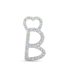 Load image into Gallery viewer, 10kt Yellow Gold Round Diamond Initial Pendant - A Symbol of Elegance and Individuality - Splendid Jewellery