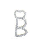 10kt Yellow Gold Round Diamond Initial Pendant - A Symbol of Elegance and Individuality - Splendid Jewellery