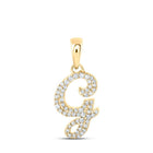 10kt Yellow Gold Round Diamond Initial Pendant - Personalized Elegance - Splendid Jewellery