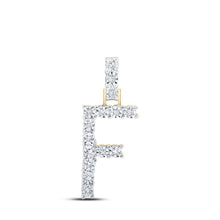 Load image into Gallery viewer, 10kt Yellow Gold Round Diamond Initial Pendant - Personalized Elegance - Splendid Jewellery