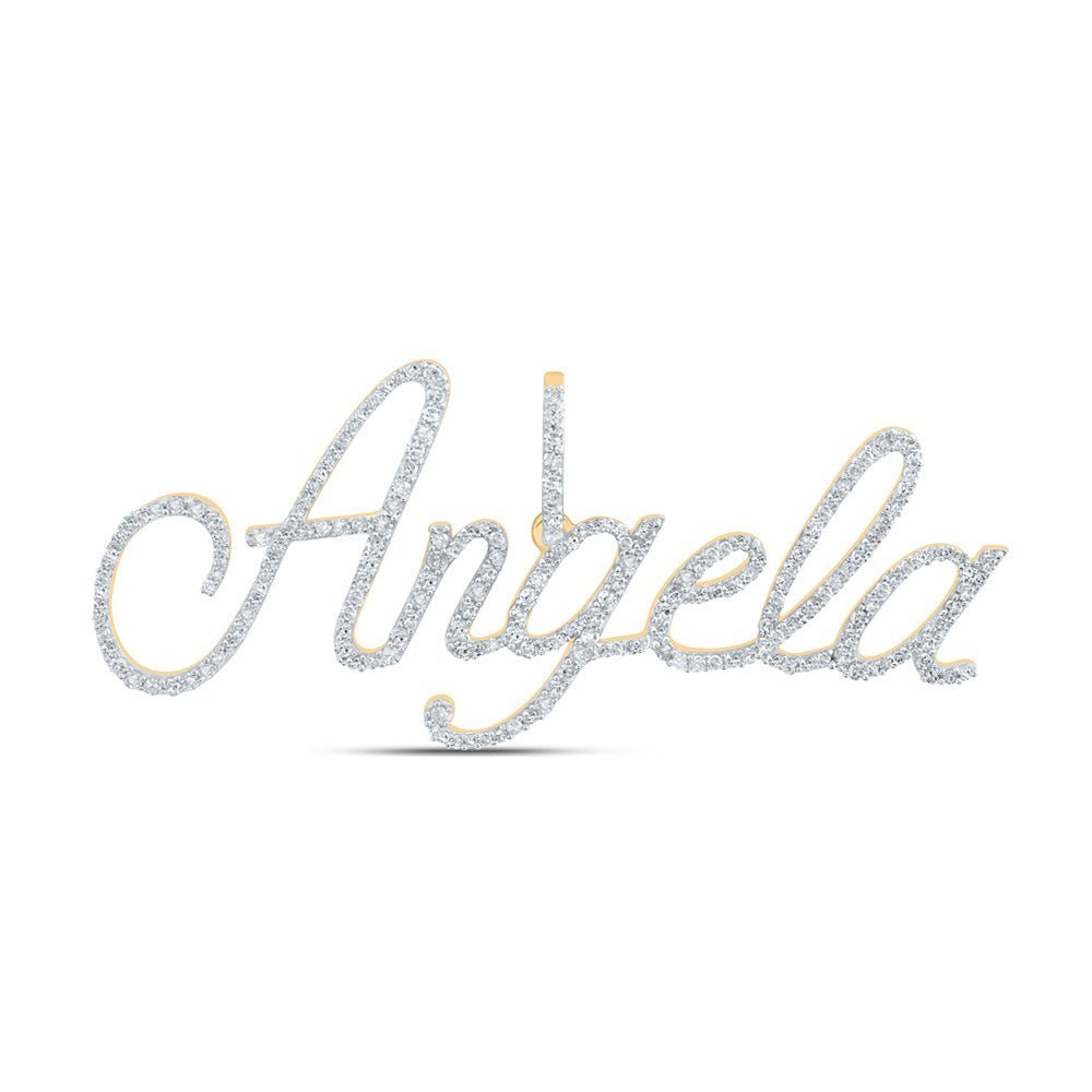10kt Yellow Gold Round Diamond Initial Pendant - Personalized Elegance and Dazzling Brilliance - Splendid Jewellery