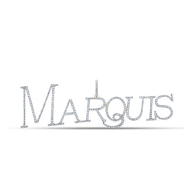 10kt Yellow Gold Round Diamond MARQUIS Name Charm Pendant - Exquisite Men's Jewelry Piece with 1 - 7/8 Cttw - Splendid Jewellery