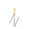 10kt Yellow Gold Round Diamond N Initial Pendant - A Timeless Symbol of Elegance and Individuality - Splendid Jewellery