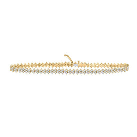 10kt Yellow Gold Sparkling Diamond Fashion Bracelet - 2 - 1/2 Carat Total Weight - Splendid Jewellery