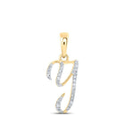 10kt Yellow Gold Sparkling Diamond Initial Pendant - Personalized Elegance - Splendid Jewellery