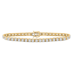 10kt Yellow Gold Sparkling Diamond Tennis Bracelet - 7 Cttw | Splendid Jewellery - Splendid Jewellery