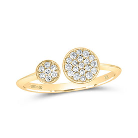 10kt Yellow Gold Splendid Diamond Bisect Circle Band Ring - Splendid Jewellery