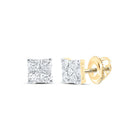 10kt Yellow Gold Square Diamond Earrings: A Captivating Masterpiece in Elegance and Brilliance - Splendid Jewellery