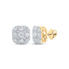 10kt Yellow Gold Square Diamond Earrings: A Dazzling Fusion of Elegance and Modernity - Splendid Jewellery