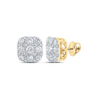 10kt Yellow Gold Square Diamond Earrings: A Dazzling Fusion of Elegance and Modernity - Splendid Jewellery