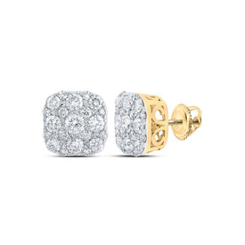 10kt Yellow Gold Square Diamond Earrings: A Dazzling Fusion of Elegance and Modernity - Splendid Jewellery