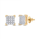 10kt Yellow Gold Square Diamond Earrings: A Timeless Masterpiece - Splendid Jewellery
