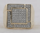 10kt Yellow Gold Square Diamond Men's Ring - 1/2 Cttw - Splendid Jewellery - Splendid Jewellery