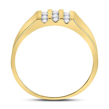 Load image into Gallery viewer, 10kt Yellow Gold Triple Row Diamond Wedding Band - Eternal Sparkle - Splendid Jewellery