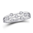 10kt Yellow Gold Triple Strand Diamond Band - Mesmerizing Brilliance - Splendid Jewellery