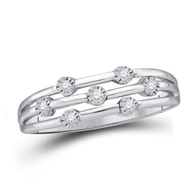 10kt Yellow Gold Triple Strand Diamond Band - Mesmerizing Brilliance - Splendid Jewellery