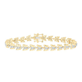 10kt Yellow Gold Women's Diamond Butterfly Bracelet - 3/4 Cttw - Splendid Jewellery