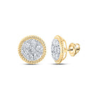 10kt Yellow Gold Women's Mesmerizing Diamond Cluster Earrings - Splendid Jewellery