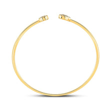 Load image into Gallery viewer, 10kt Yellow Gold Women's Round Diamond Cluster Bangle Bracelet 1/5 Cttw | Radiant Brilliance - Splendid Jewellery