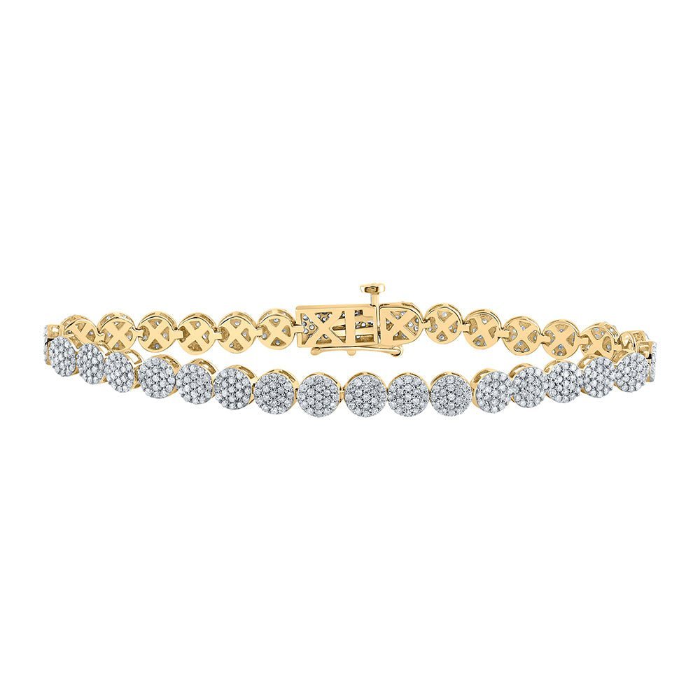 10kt Yellow Gold Womens Round Diamond Fashion Bracelet - A Dazzling Delight of 2 - 1/3 Carats - Splendid Jewellery