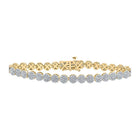10kt Yellow Gold Womens Round Diamond Fashion Bracelet - A Dazzling Delight of 2 - 1/3 Carats - Splendid Jewellery