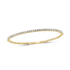 10kt Yellow Gold Women's Round Diamond Flex Bangle Bracelet - 1.25 Cttw | Splendid Jewellery - Splendid Jewellery