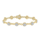 10kt Yellow Gold Women's Round Diamond Infinity Bracelet 2 - 1/5 Cttw | Eternal Elegance - Splendid Jewellery