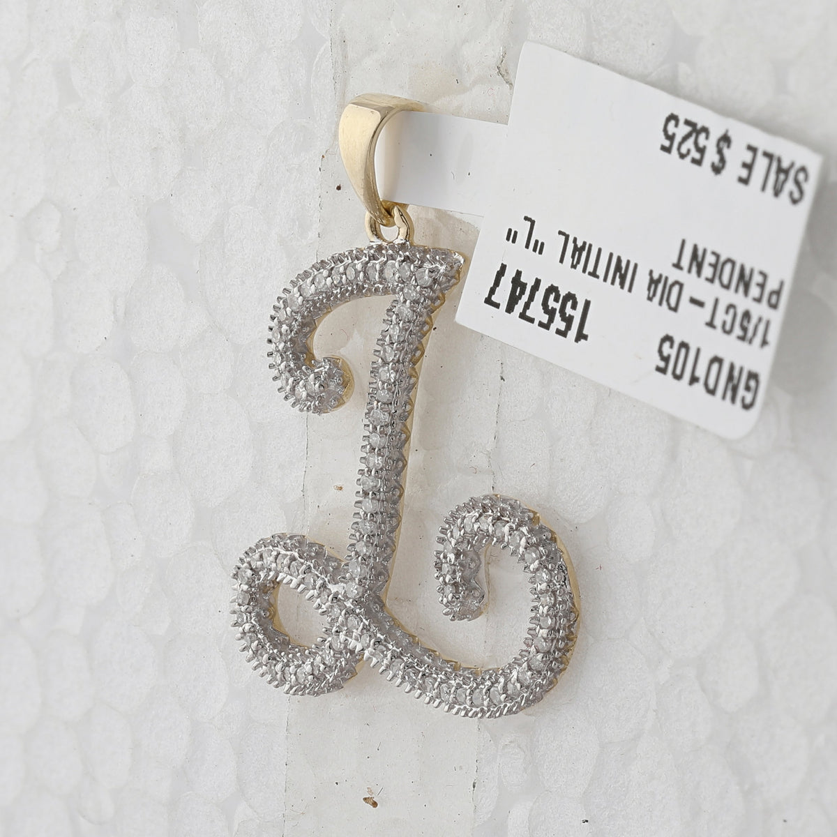 10kt Yellow Gold Womens Round Diamond Initial L Letter Pendant - A Personalized Spark of Elegance - Splendid Jewellery