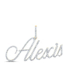 10kt Yellow Gold Womens Round Diamond Initial & Letter Pendant - A Personalized Sparkle of Elegance - Splendid Jewellery