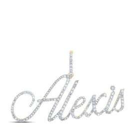 10kt Yellow Gold Womens Round Diamond Initial & Letter Pendant - A Personalized Sparkle of Elegance - Splendid Jewellery