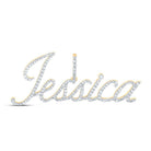 10kt Yellow Gold Womens Round Diamond Personalized Initial Pendant 3/4 Cttw | Splendid Jewellery - Splendid Jewellery