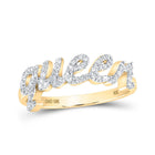 10kt Yellow Gold Women's Round Diamond QUEEN Band Ring 1/5 Cttw | Splendid Jewellery: The Empress Diamond Band - Splendid Jewellery