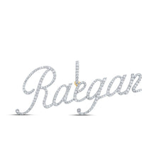 Load image into Gallery viewer, 10kt Yellow Gold Womens Round Diamond RAEGAN Name Pendant - Personalized Brilliance - Splendid Jewellery