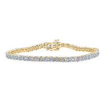 Load image into Gallery viewer, 10kt Yellow Gold Women's Round Diamond Tennis Bracelet - 1 Cttw | Splendid Jewellery - Splendid Jewellery
