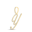 10kt Yellow Gold Womens Round Diamond Y Initial Letter Pendant - Personalized Elegance at Its Finest - Splendid Jewellery