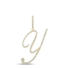 10kt Yellow Gold Womens Round Diamond Y Initial Letter Pendant - Personalized Elegance at Its Finest - Splendid Jewellery