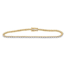 Load image into Gallery viewer, 10kt Yellow Gold Women's Sparkling Diamond Tennis Bracelet - 1 - 3/4 Carat Total Weight - Splendid Jewellery