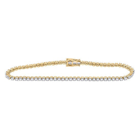10kt Yellow Gold Women's Sparkling Diamond Tennis Bracelet - 1 - 3/4 Carat Total Weight - Splendid Jewellery
