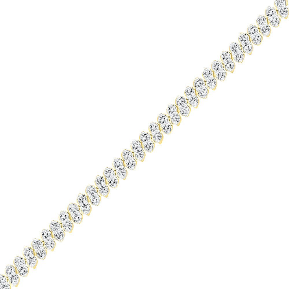 10kt Yellow Gold Women's Sparkling Diamond Tennis Bracelet - 1.5 Carat Total Weight - Splendid Jewellery