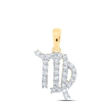 Load image into Gallery viewer, 10kt Yellow Gold Zodiac Virgo Diamond Fashion Pendant - A Mesmerizing Celestial Statement Piece - Splendid Jewellery