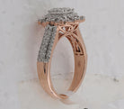 14K Rose Gold Baguette Diamond Designer Ring 1 Cttw - Splendid Jewellery