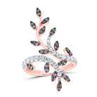14K Rose Gold Diamond Cognac Designer Ring 1 Cttw - Splendid Jewellery
