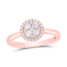 Load image into Gallery viewer, 14K Rose Gold Diamond Designer Ring 1/3 Cttw - Splendid Jewellery