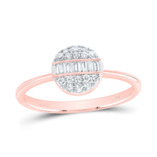 Load image into Gallery viewer, 14K Rose Gold Diamond Designer Ring 1/4 Cttw - Splendid Jewellery