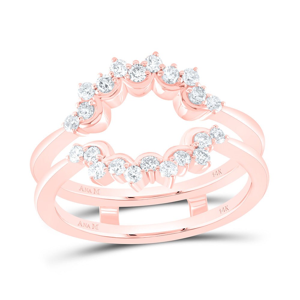 14K Rose Gold Diamond Enhancer Ring 3/8 Cttw - Splendid Jewellery